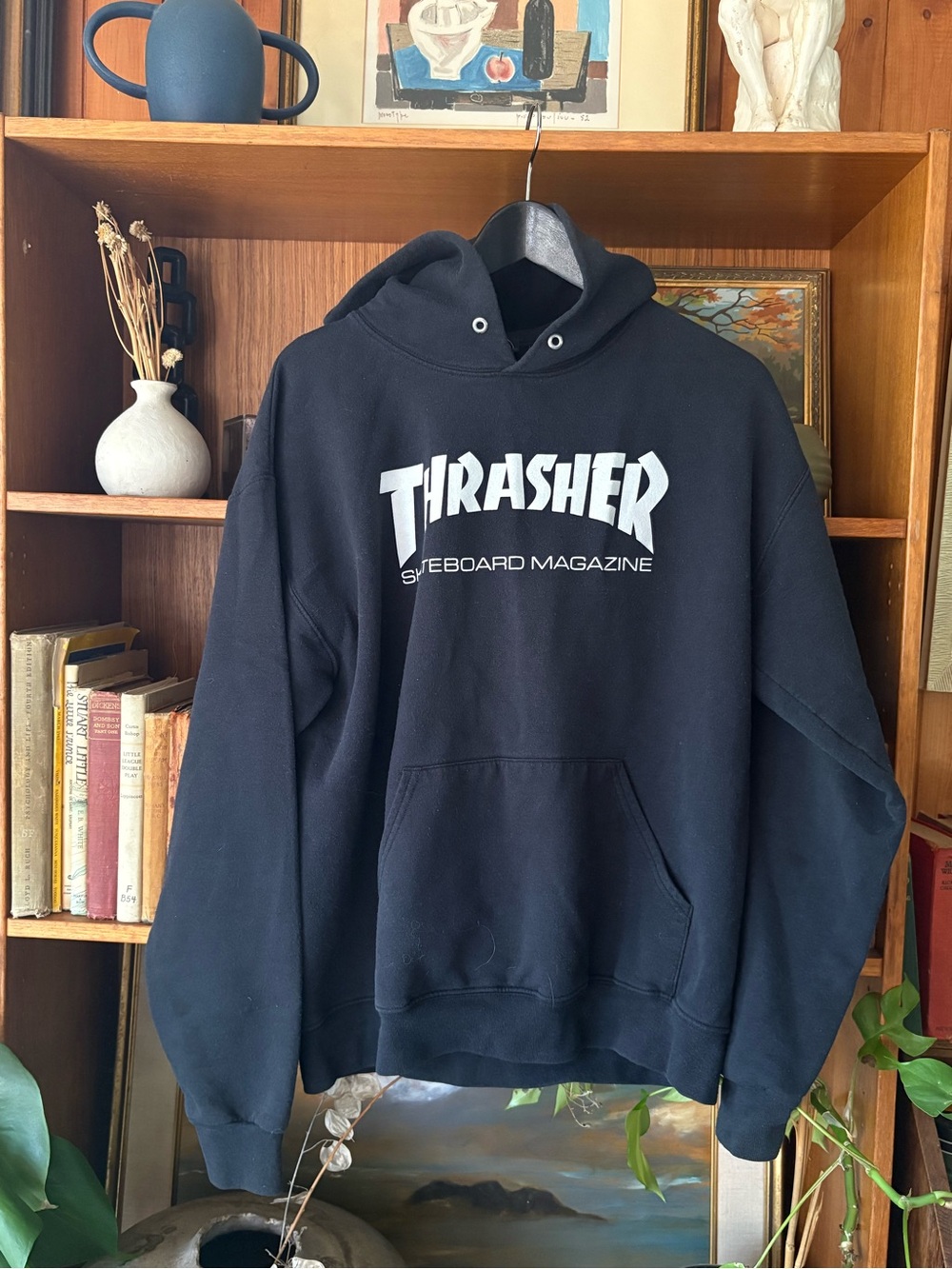 Skater Streetwear Thrasher Skateboard Magazine Black Hoodie M - Picture 2 of 5